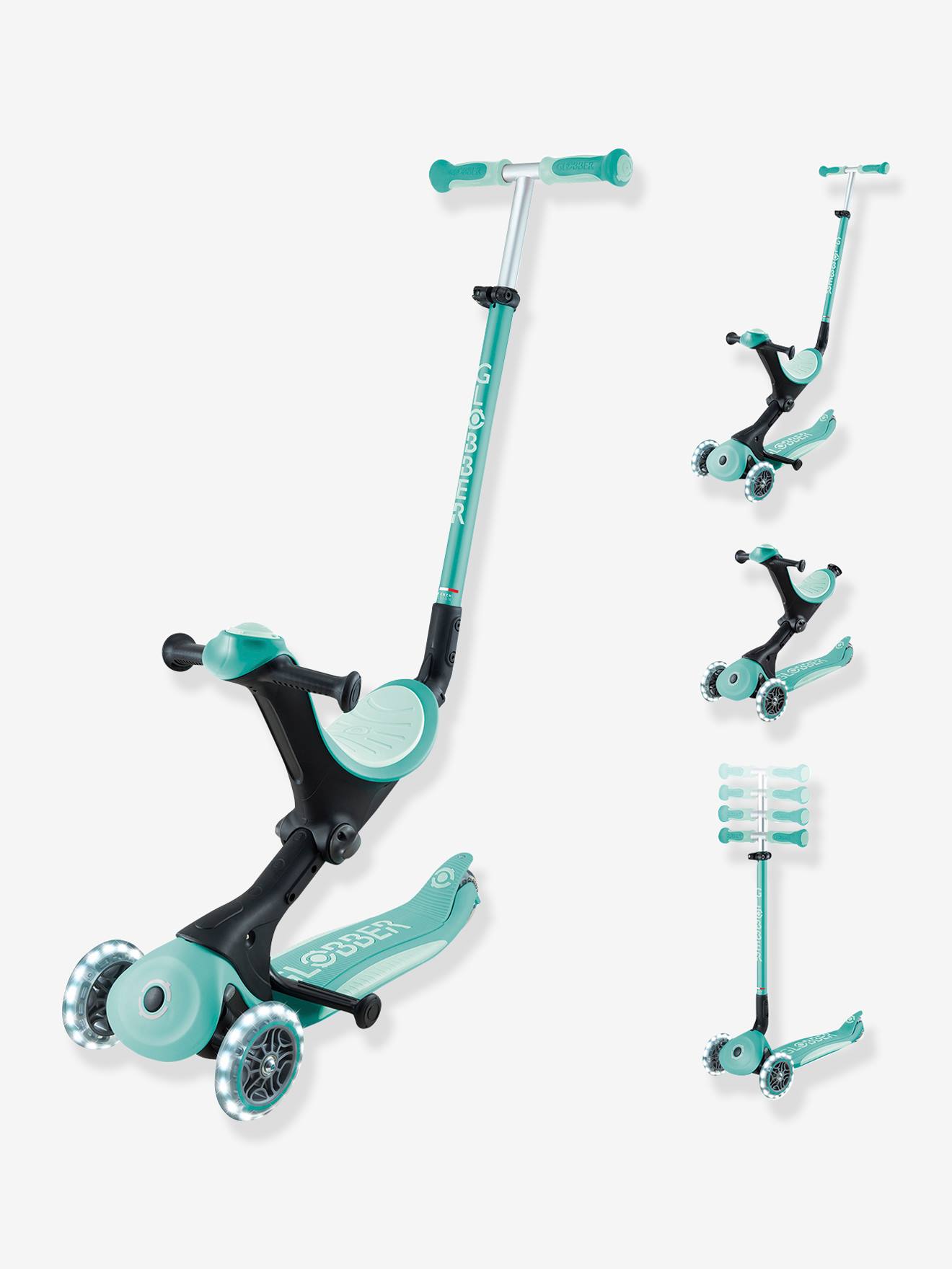 GLOBBER GO UP DELUXE LIGHT - Evolutive Scooter mint