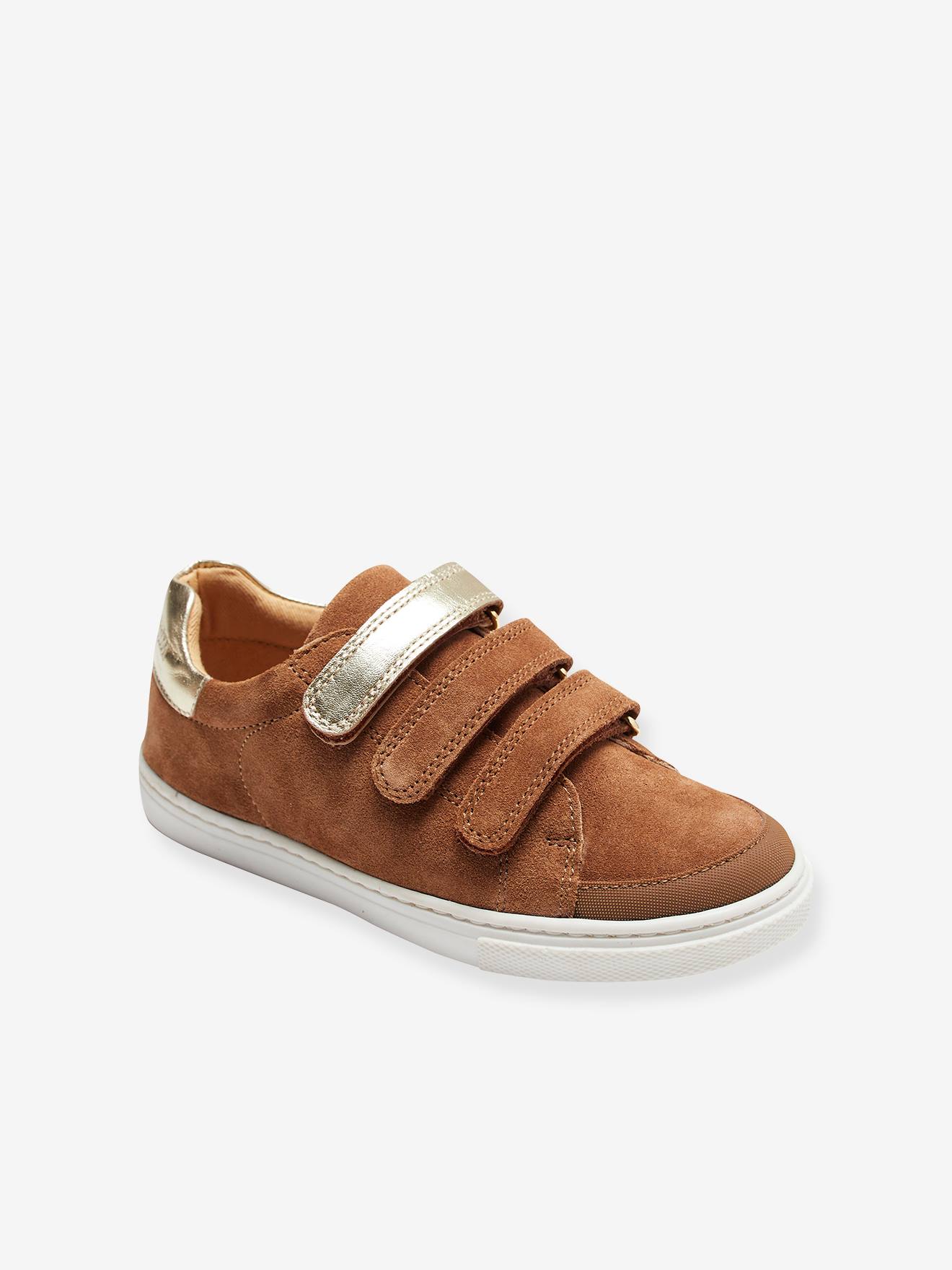 Hook-and-Loop Trainers in Leather