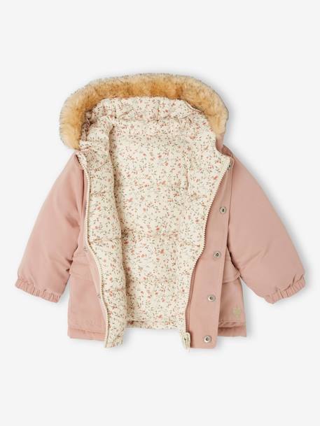 Reversible Parka/Jacket for Babies old rose 