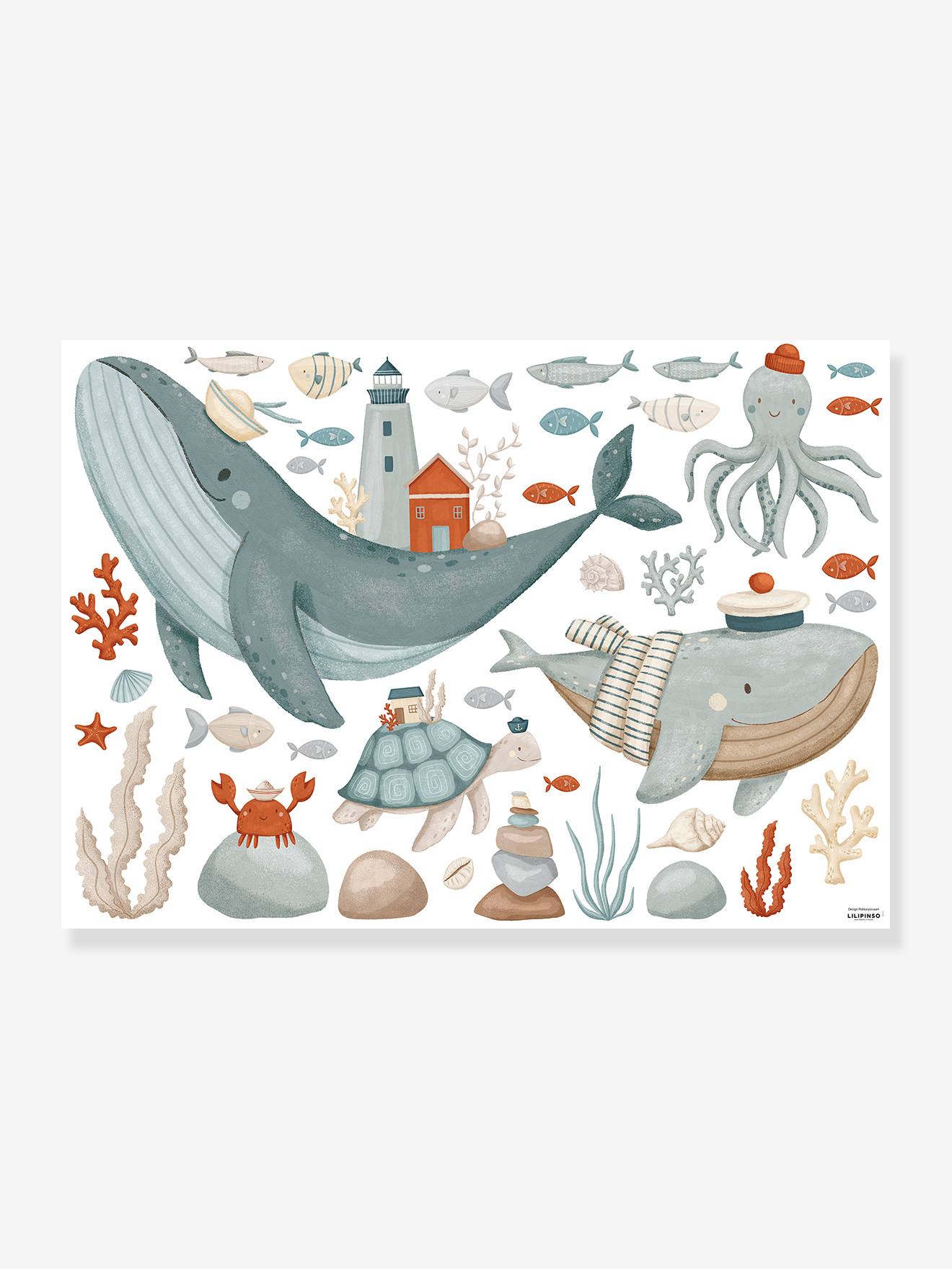 LILIPINSO Underwater Stickers Sheet multicoloured
