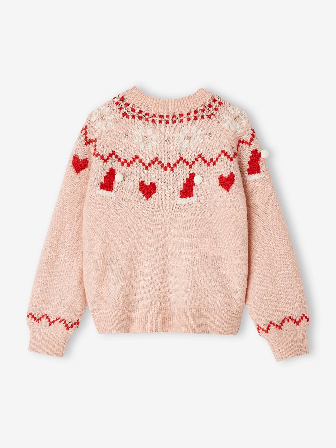 Cardigan Fille Marks & Spencer - Rayé Rose Et Ivoire - Taille 6-7 Ans - Tricot