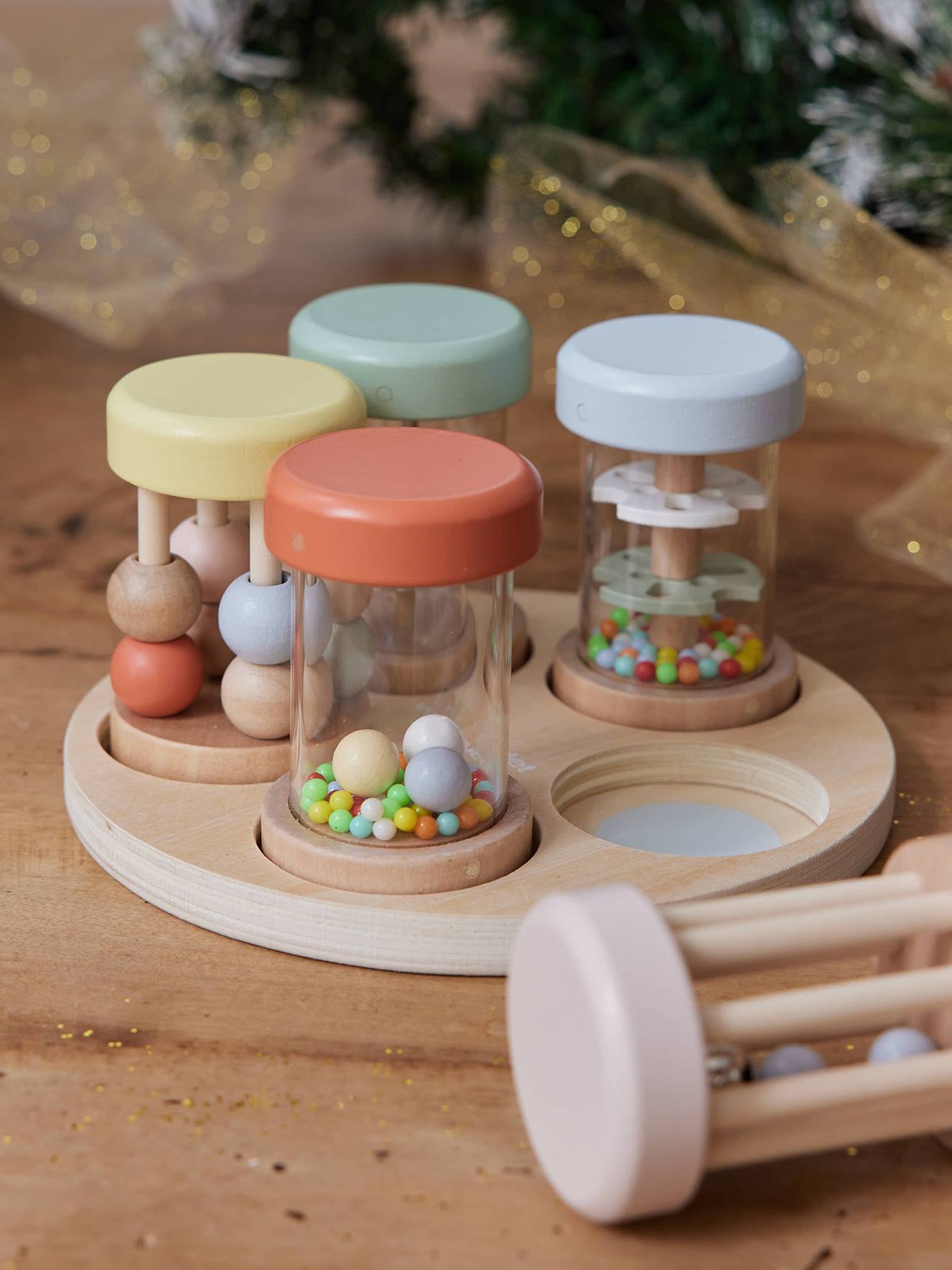 Set of 5 Musical Rattles in FSC® Wood wood