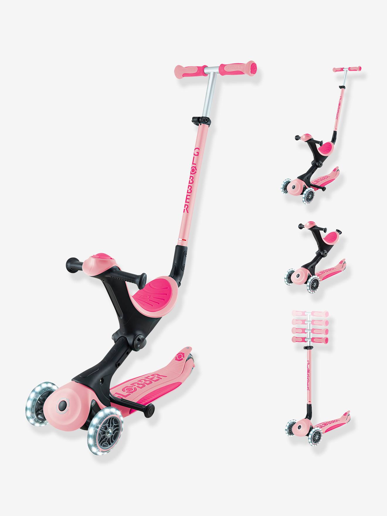 GLOBBER GO UP DELUXE LIGHT - Evolutive Scooter rosy