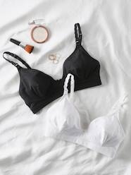 Maternity-Lingerie-Bras-Pack of 2 Bras with Plaited Straps, Maternity & Nursing Special