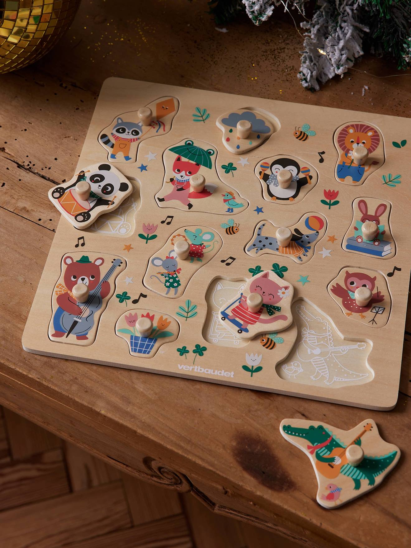 Happy Animals Peg Puzzle in FSC® Wood wood