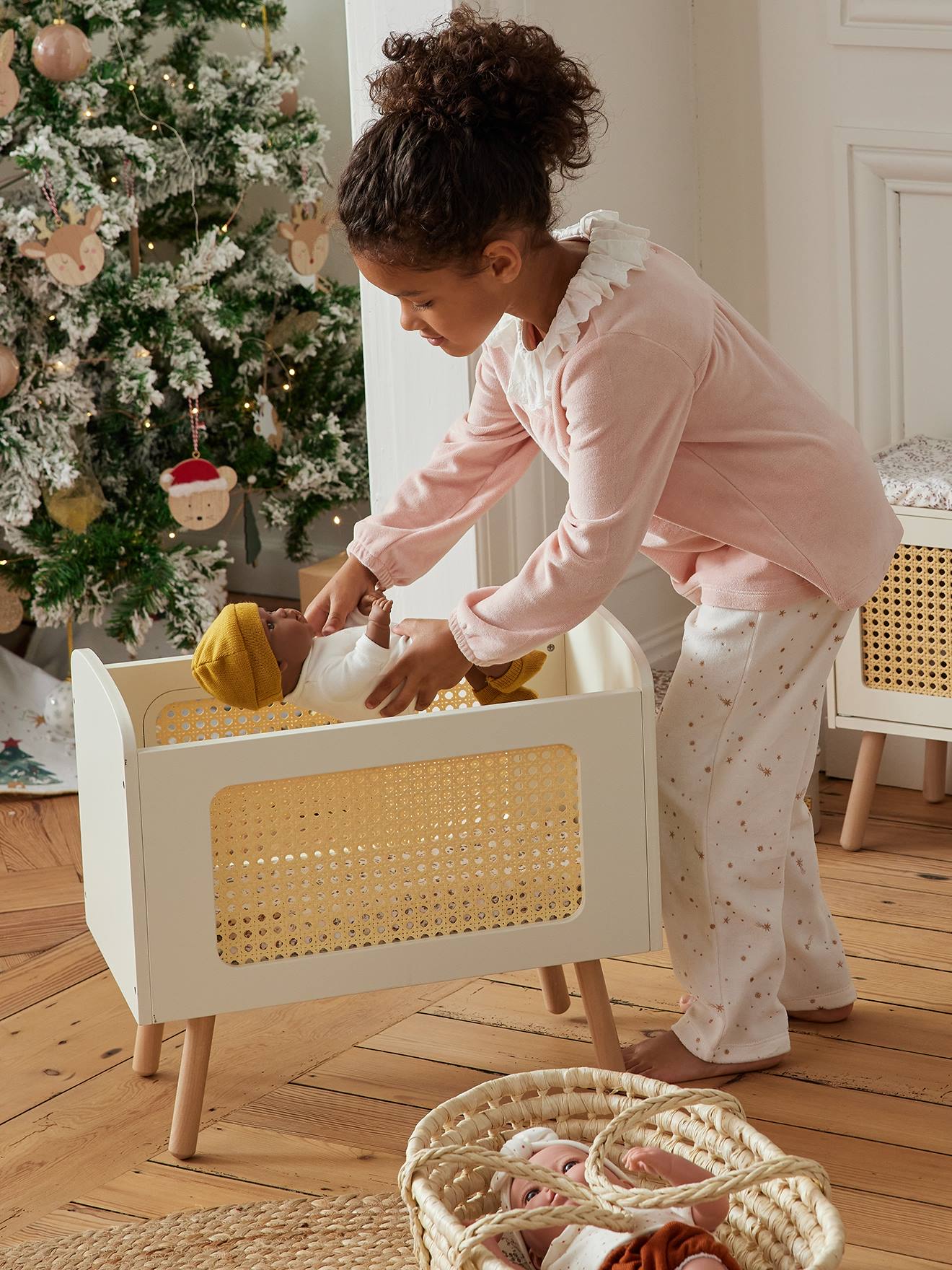 Doll Bed in FSC® Wood & Wicker