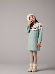 Jacquard Knit Dress for Girls