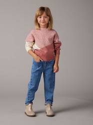 Girls-Paperbag Jeans, Heart-Shaped Pockets, for Girls