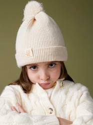 Girls-Accessories-Rib Knit Set: Beanie + Scarf + Mittens/Fingerless Gloves