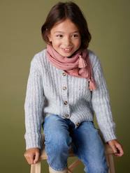 -Loose-Fitting Soft Knit Cardigan for Girls