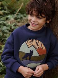 Boys-Cardigans, Jumpers & Sweatshirts-Wolf Sweatshirt, Polar Fleece Lining, for Boys