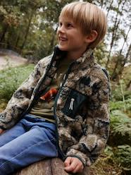 Boys-Polar Fleece Zip Jacket, Camo Print, for Boys