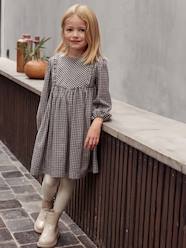 Gingham Dress with Ruffles for Girls