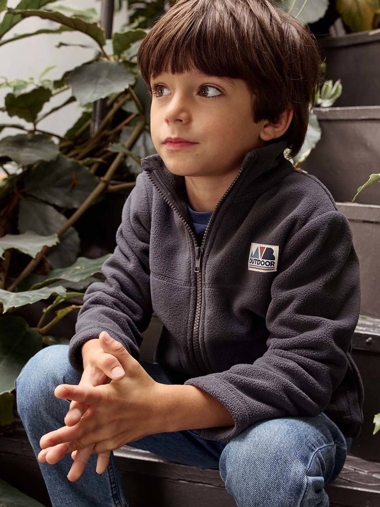 Zipped Jacket in Polar Fleece