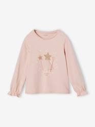 Girls-Tops-T-Shirts-Christmas Special Top with Glittery Magic Wands for Girls