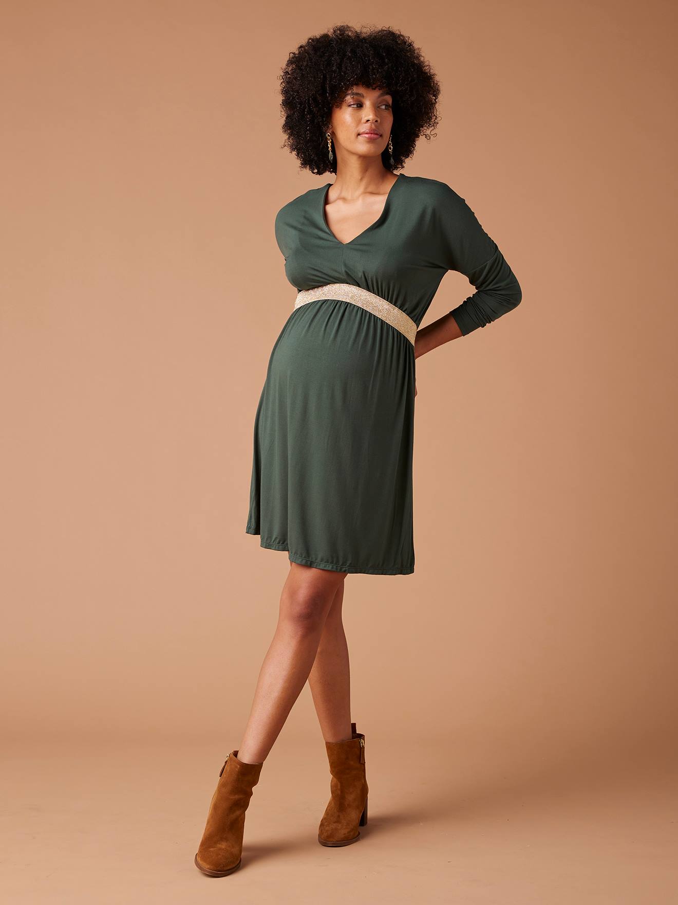 strapless open back dress Honey Black and Golden Maternity Party Dress for Women – Shadesofsabi