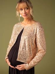 Maternity-Progressive, 2-in-1 Dress with Front/Back Sequinned Top for Maternity