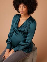 Sateen Blouse with Crossover Effect for Maternity, ENVIE DE FRAISE