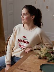 Maternity-Family Capsule Collection, "Meilleure Maman de Noël" Sweatshirt for Women