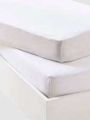 Furniture & Bedding-Baby Bedding-Pack of 2 Plain White Fitted Jersey Sheets