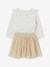 Occasion Wear Combo, Star Top + Sparkling Skirt for Baby Girls gold 