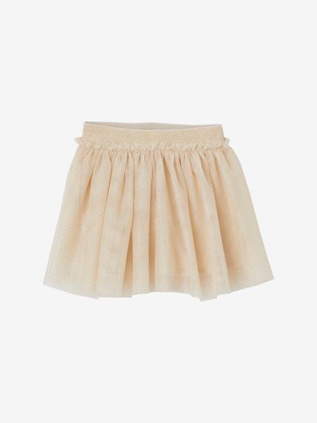 Occasion Wear Combo, Star Top + Sparkling Skirt for Baby Girls gold 