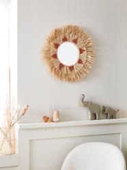 Bedding & Decor-Round Raffia Mirror