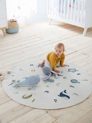 Bedding & Decor-Round Rug, Sea Creatures Alphabet