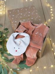 Baby-Christmas Special Reindeer Gift Box with Sleepsuit + Bib  for Babies