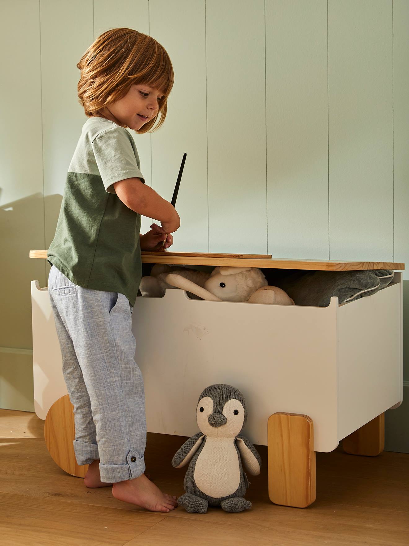Toy Trunk ROLLIE Theme white