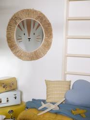 Bedding & Decor-Decoration-Lion Mirror in Rattan & Raffia