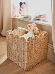 Bedroom Furniture & Storage-Storage Basket in Braided Cord, Scallops