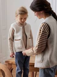 Girls-Reversible Bodywarmer for Children, Family Capsule Collection