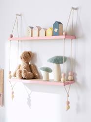 Bedroom Furniture & Storage-Wood & Rope Swing-Shelf