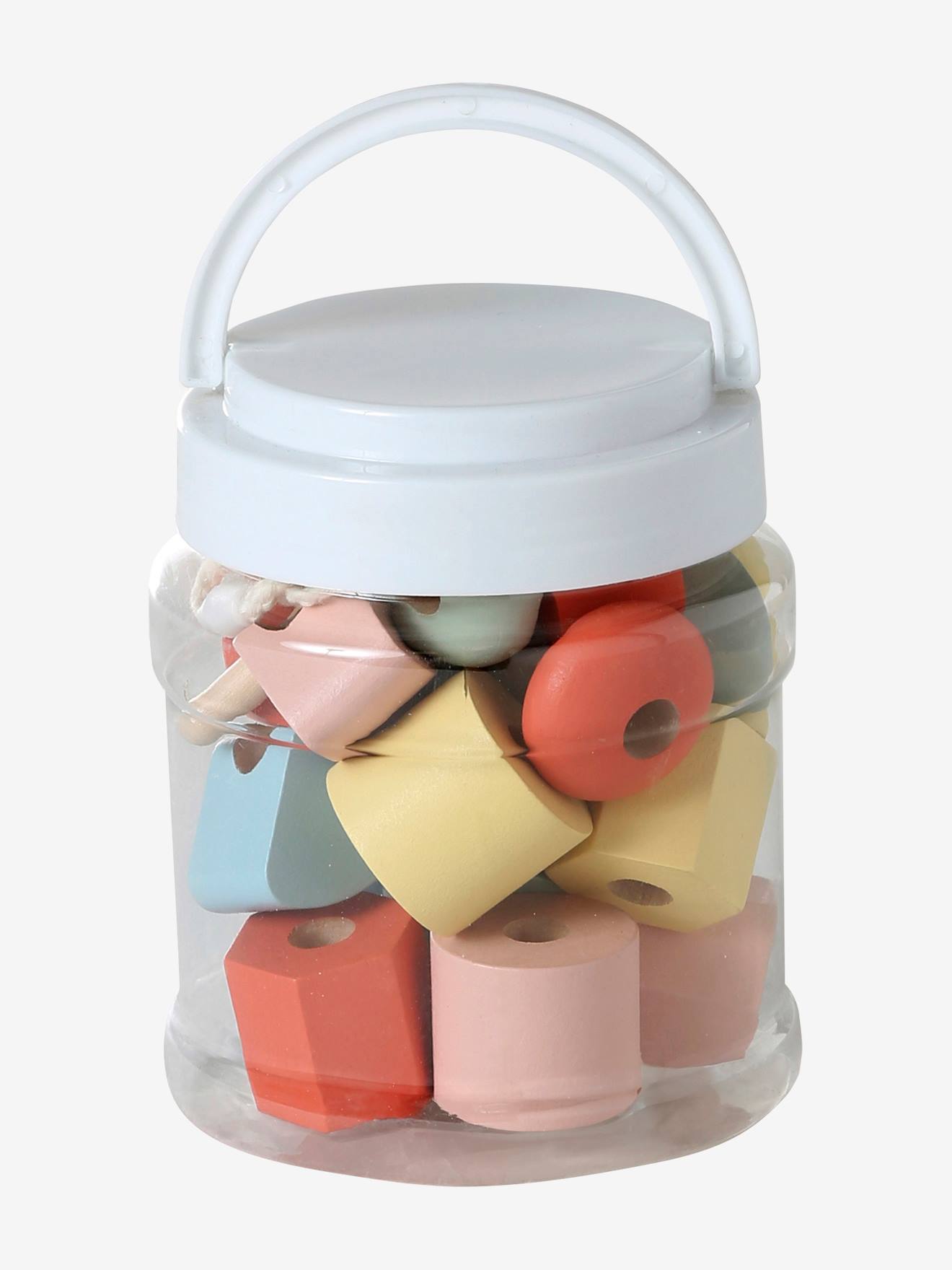 Tub of FSC® Wooden Beads - multicoloured