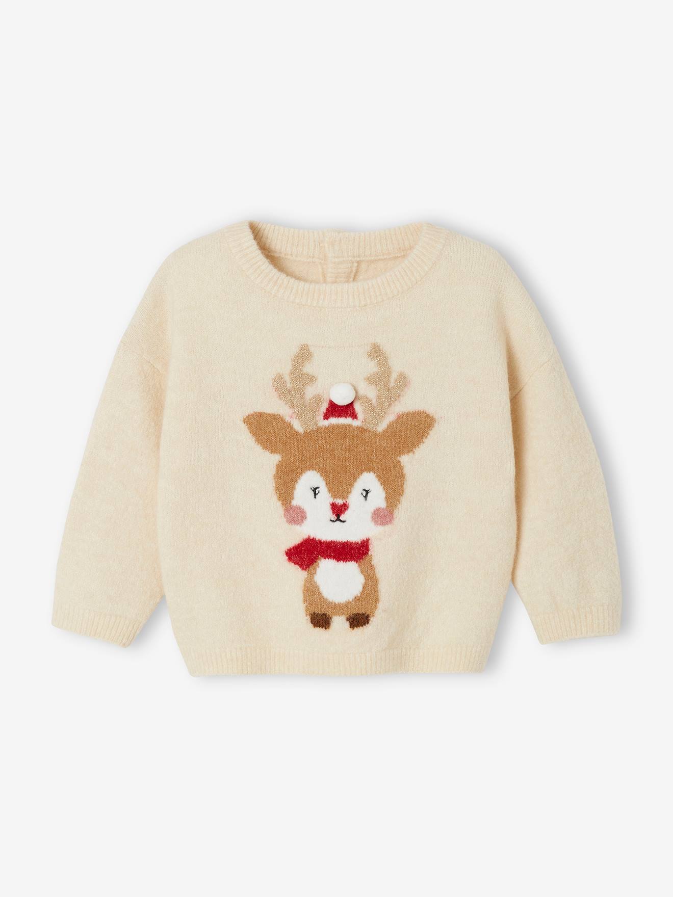 Reindeer Christmas Jumper with Glittery Details