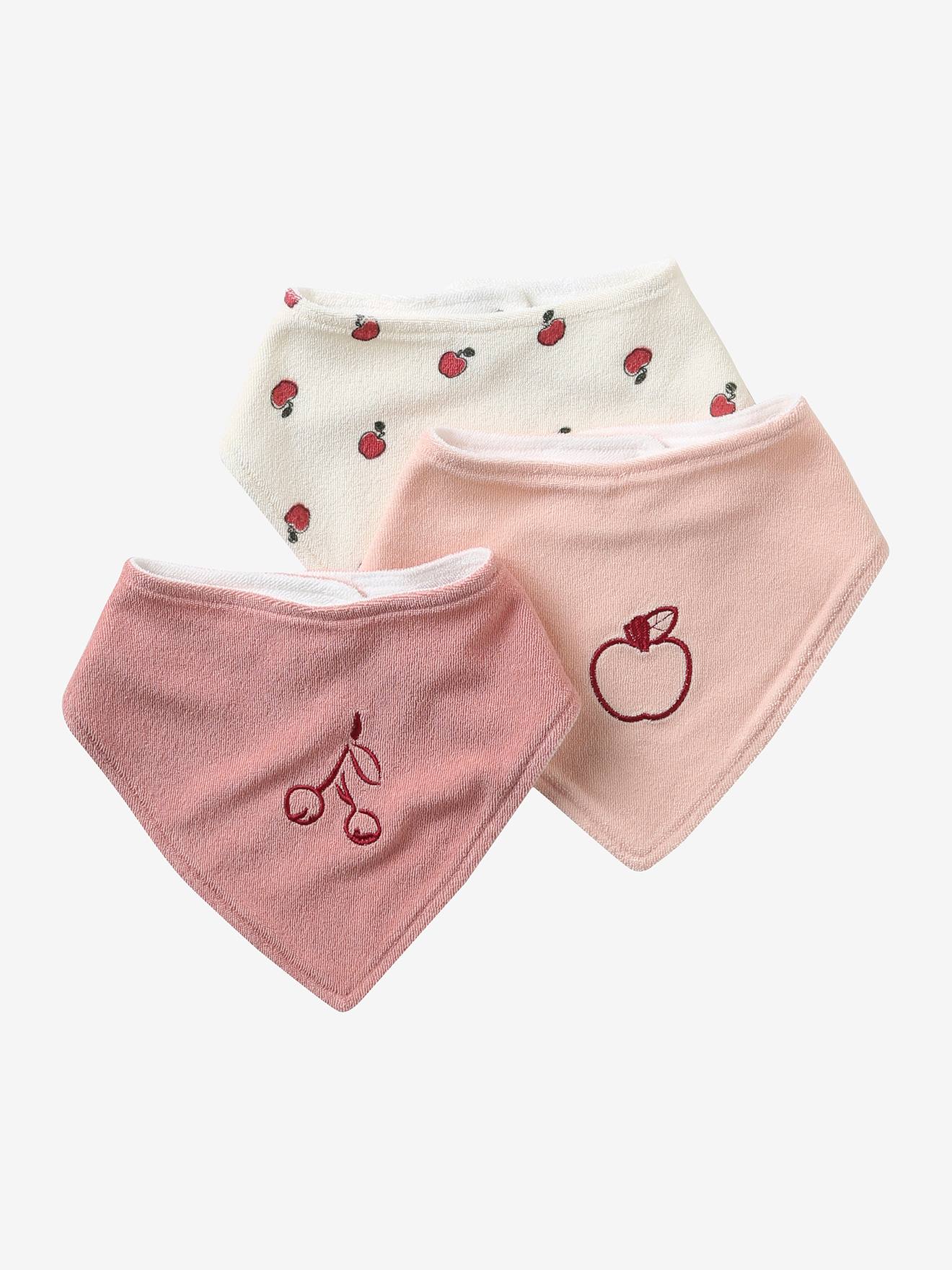 Set of 3 Bandana Bibs in Towelling set