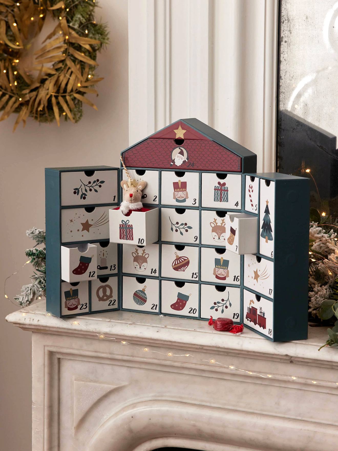 Cardboard House Advent Calendar printed