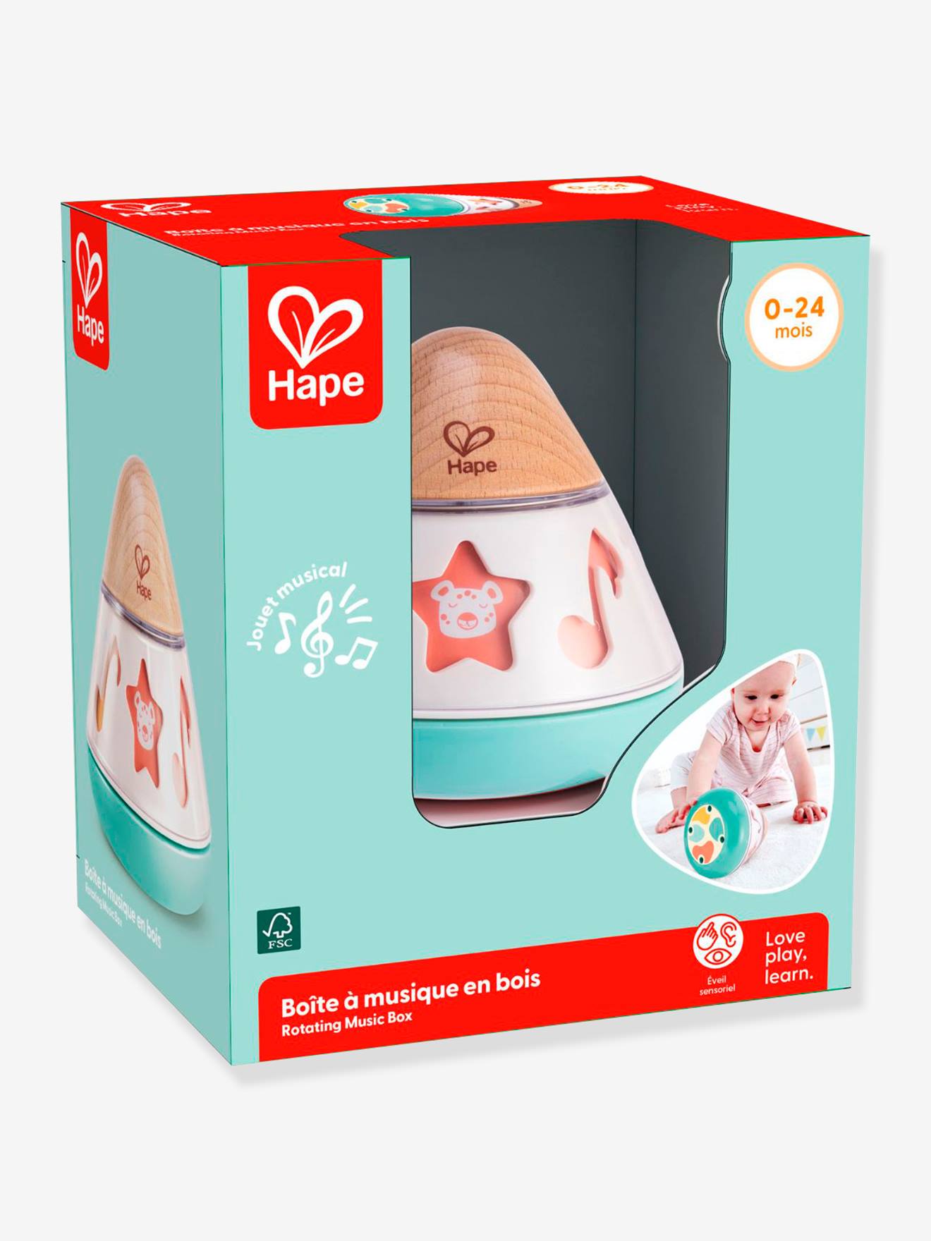 Rotating Music Box, by HAPE - multicoloured, Toys | Vertbaudet
