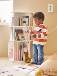 Bedroom Furniture & Storage-3-Tier Rotating Bookshelf