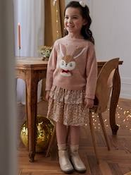 -Christmas Sequin Ruffled Skirt for Girls