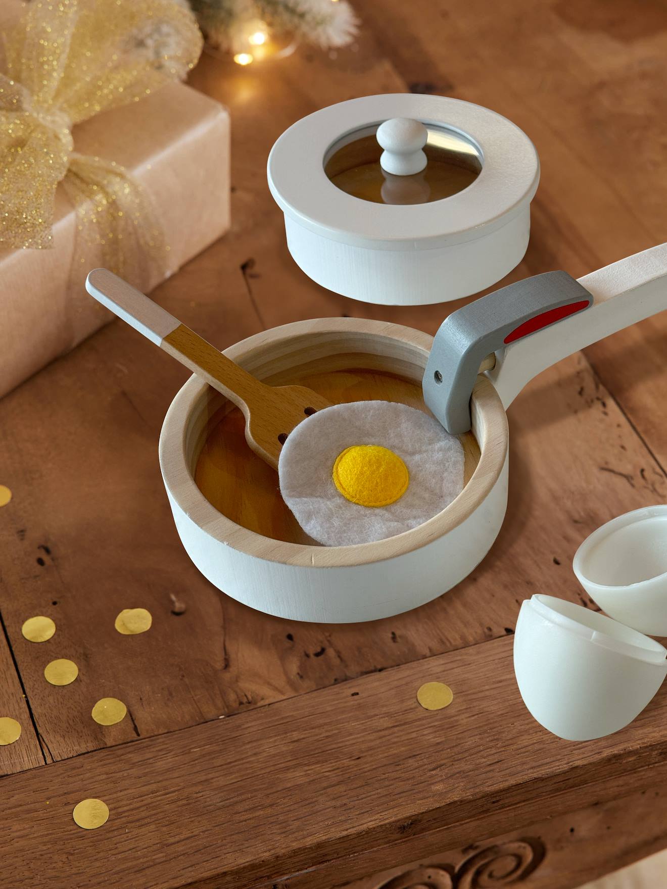 Set of Frying Pans, 100% FSC® Wood white