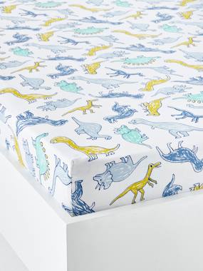 Children s Fitted Sheet DINOMANIA Theme print