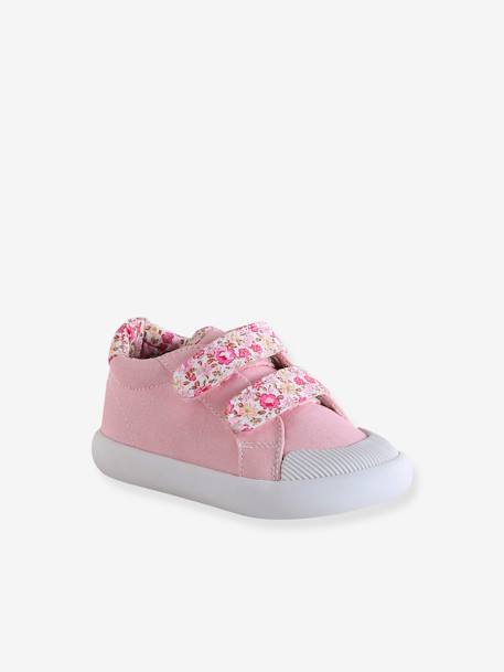 Touch-Fastening Trainers in Canvas for Baby Girls BLUE LIGHT ALL OVER PRINTED+printed pink+printed violet+rose+White 