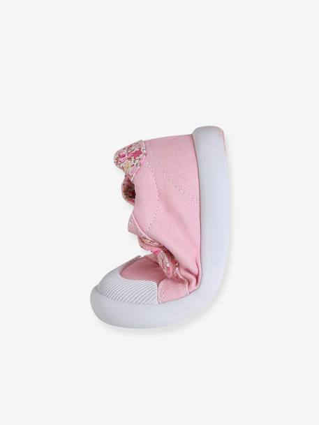 Touch-Fastening Trainers in Canvas for Baby Girls BLUE LIGHT ALL OVER PRINTED+printed pink+printed violet+rose+White 