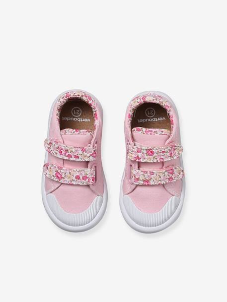 Touch-Fastening Trainers in Canvas for Baby Girls BLUE LIGHT ALL OVER PRINTED+printed pink+printed violet+rose+White 