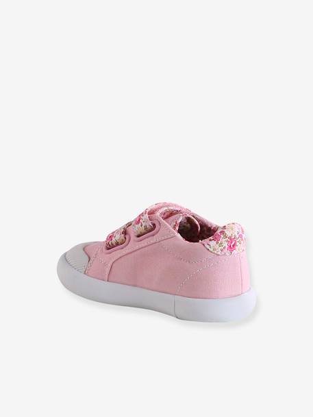 Touch-Fastening Trainers in Canvas for Baby Girls BLUE LIGHT ALL OVER PRINTED+printed pink+printed violet+rose+White 