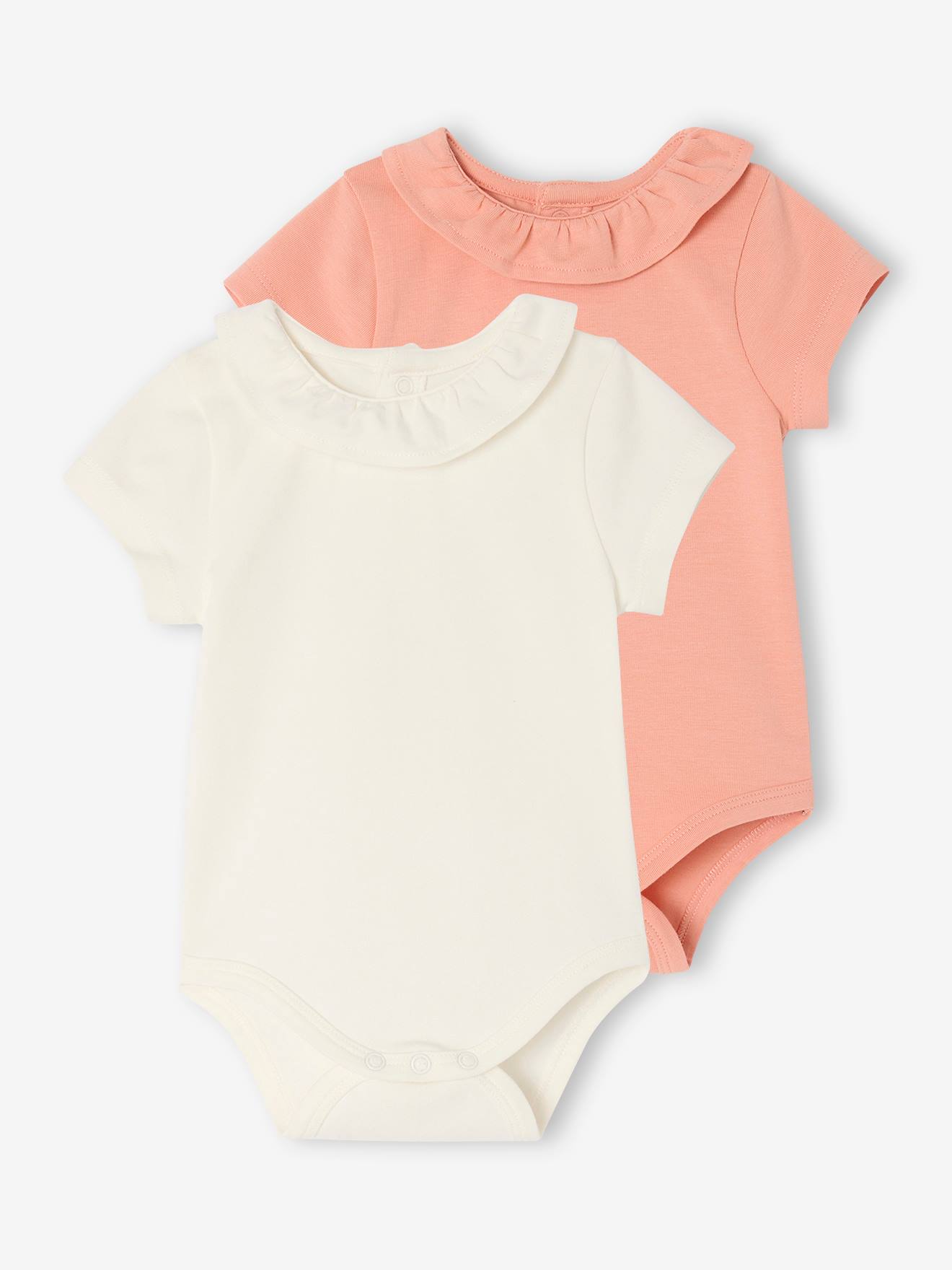 Short-Sleeved Bodysuits with Fancy Collar