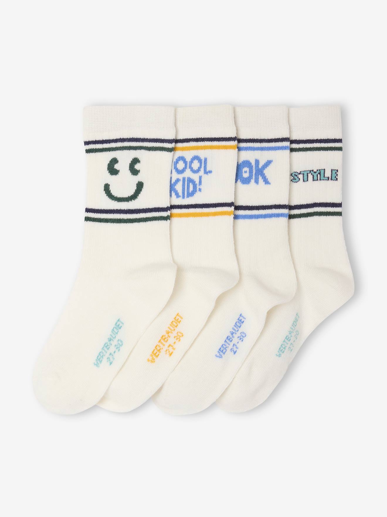 4 Pairs of Rib Knit Sports Socks