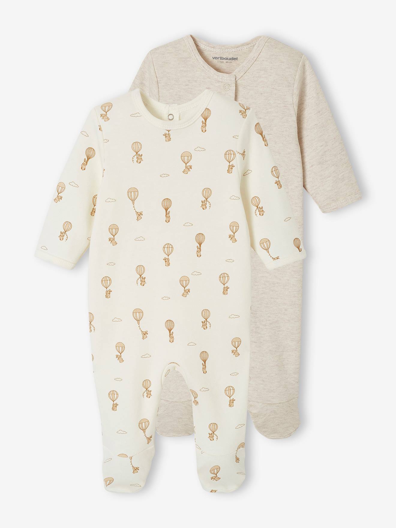 hot air balloon sleepsuits marl